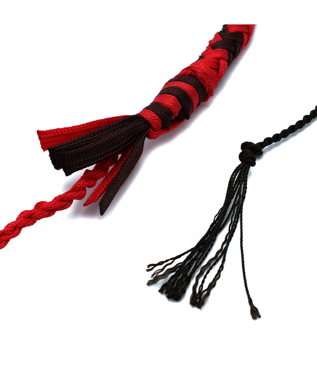 Kiotos BDSM Duurzame Nylon Bullwhip Zwart/Rood 270 cm - Perfect voor Impact en Training