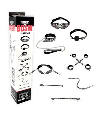 Kiotos BDSM Kiotos Reptile Neon BDSM Set – 10 Luxe Vegan Accessoires voor Kinky Avonturen