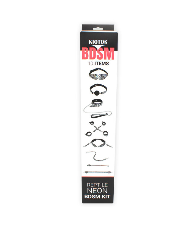 Kiotos BDSM Kiotos Reptile Neon BDSM Set – 10 Luxe Vegan Accessoires voor Kinky Avonturen