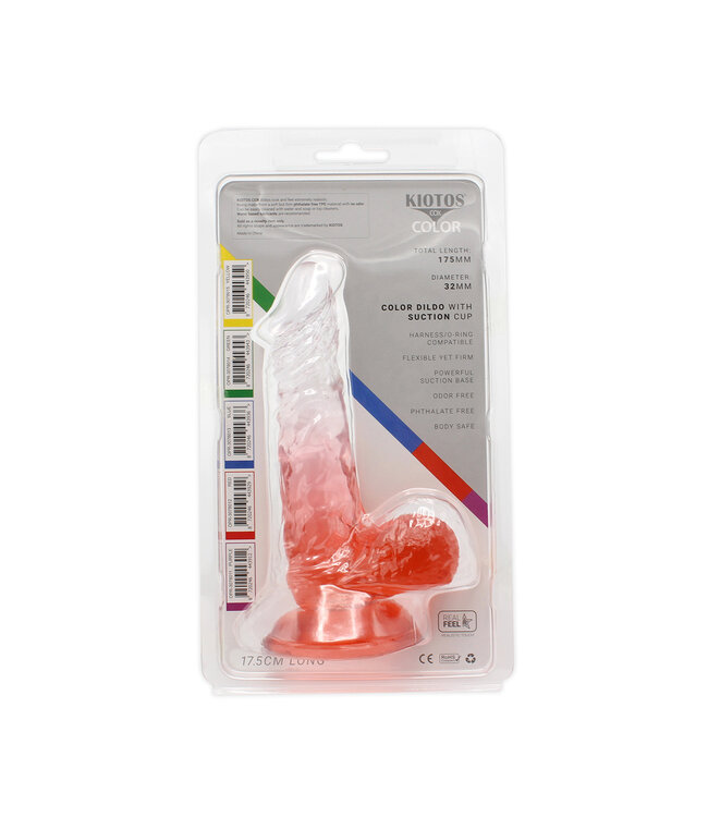 Kiotos COX Kiotos Cox Colour Dildo 03 Red - 17.5cm with Suction Cup & Waterproof