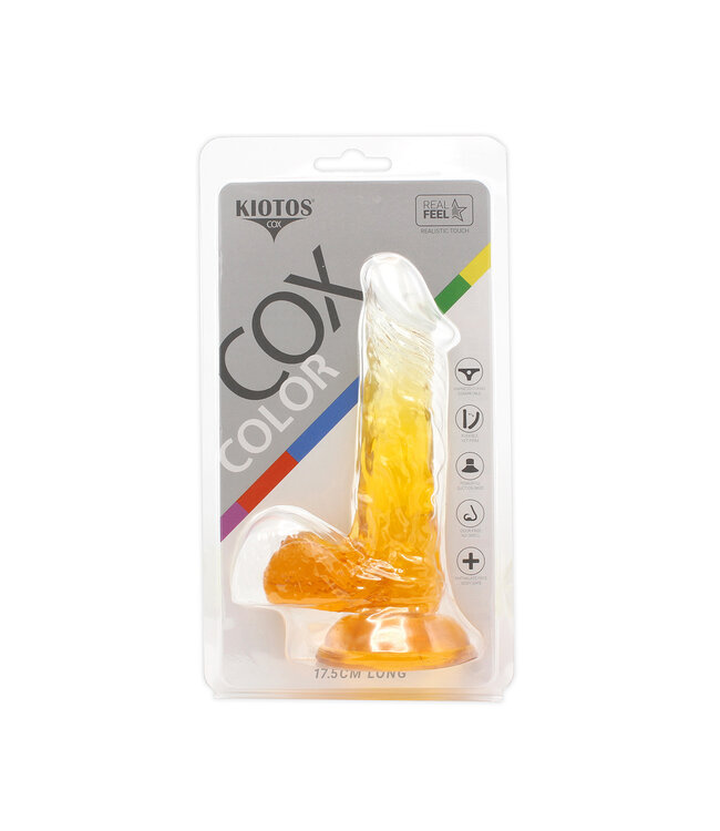 Kiotos COX Kiotos Cox Dildo 03 Geel Transparant 17,5 cm | Realistisch met Zuignap