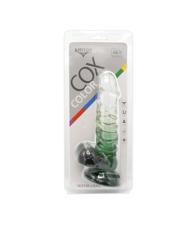 Kiotos COX Kiotos Cox Groen Dildo 18,5 cm – Realistisch met Zuignap & Duurzaam TPE