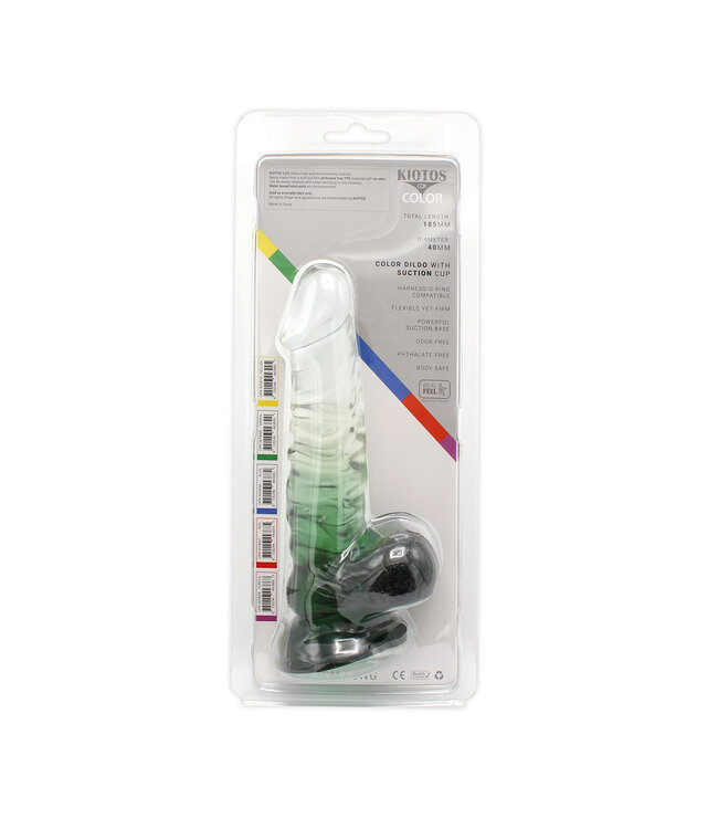 Kiotos COX Kiotos Cox Groen Dildo 18,5 cm – Realistisch met Zuignap & Duurzaam TPE