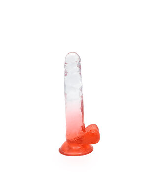 Kiotos COX Kiotos Cox Dildo 05, 18 cm, transparent rot mit starkem Saugnapf