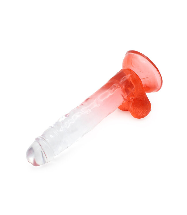 Kiotos COX Kiotos Cox Colour Dildo 05 - 18cm Transparent Red with Suction Cup