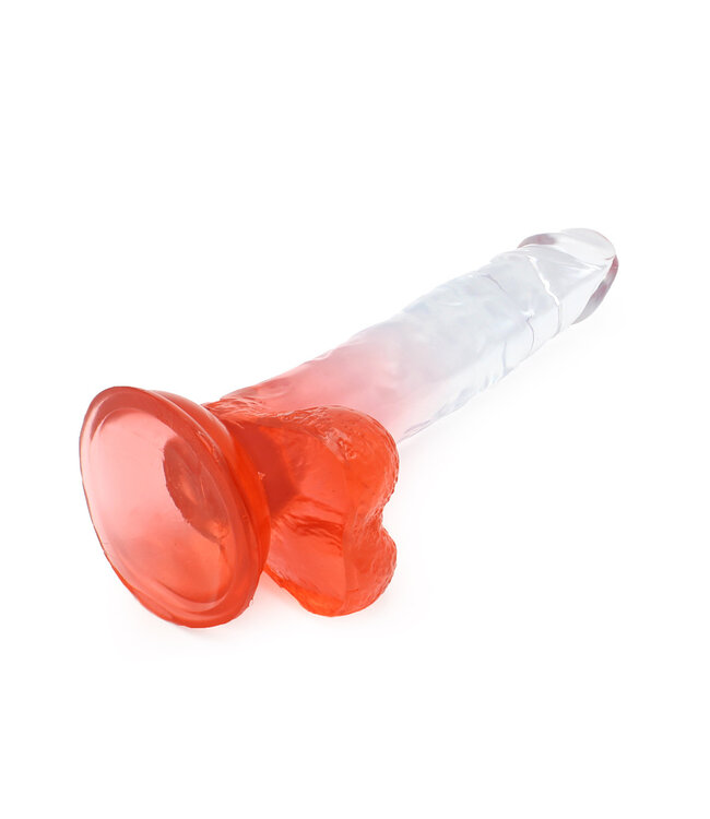 Kiotos COX Kiotos Cox Dildo 18cm - Transparant Rood met Sterke Zuignap voor Handsfree Plezier
