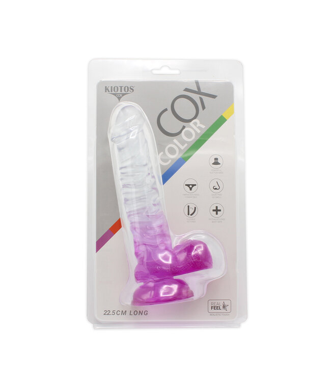 Kiotos COX Kiotos Cox Paarse Dildo met Zuignap - Realistisch & Veilig, 22,5 cm