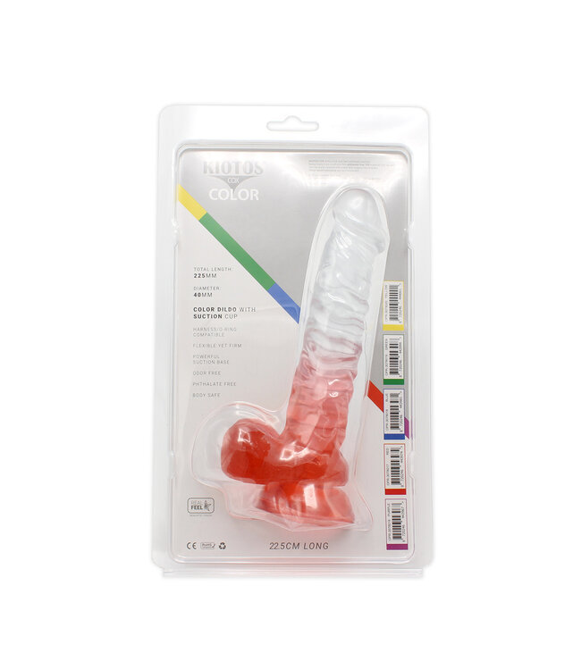 Kiotos COX Kiotos Cox Dildo Rot Transparent 22,5 cm mit Saugnapf und Flexibilität
