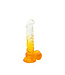 Kiotos COX Kiotos Transparent Yellow Dildo 22.5 cm with Suction Cup - Safe TPE