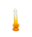 Kiotos COX Kiotos Transparent Yellow Dildo 22.5 cm with Suction Cup - Safe TPE