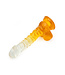 Kiotos COX Kiotos Transparent Yellow Dildo 22.5 cm with Suction Cup - Safe TPE