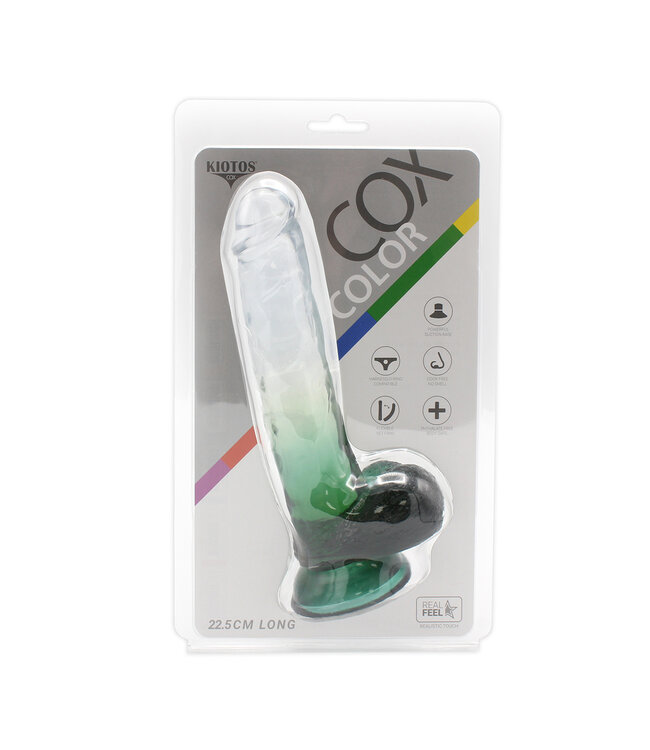 Kiotos COX Kiotos Cox Green Dildo 22.5 cm - Suction Cup, Flexible & Waterproof