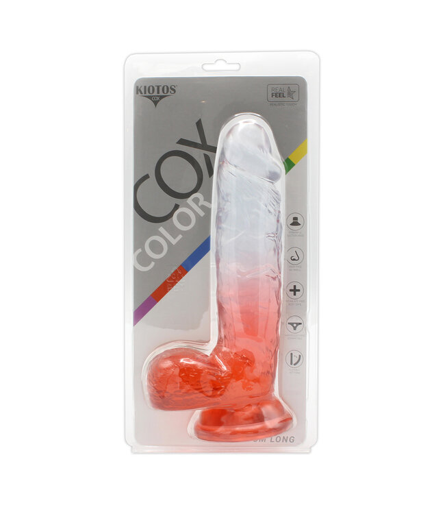 Kiotos COX Kiotos Cox Transparante Rode Dildo 25 cm - Realistisch & Veilig voor Strap-On