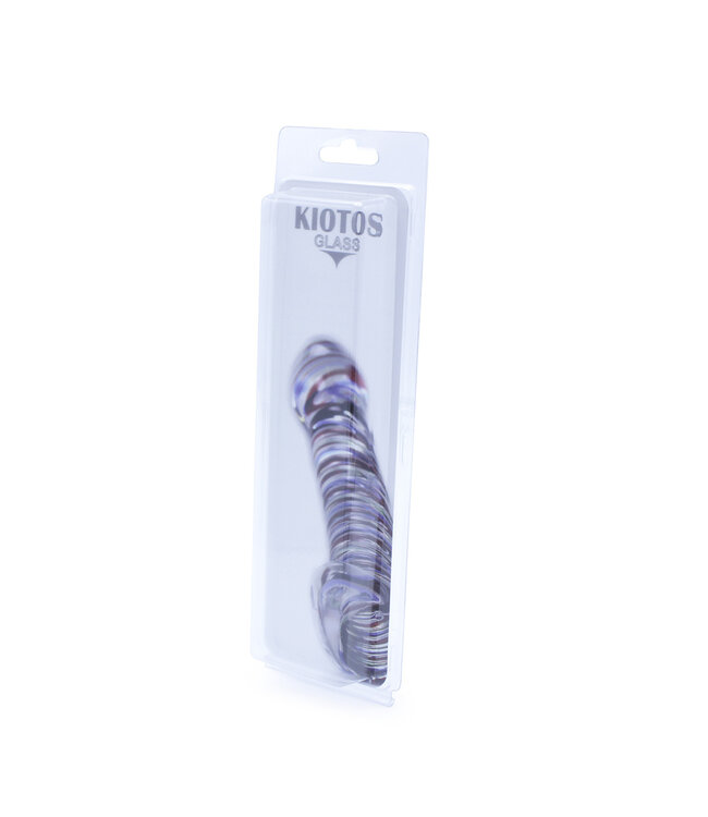 Kiotos Glass Kiotos Glazen Dildo Purple Curve 17,5 cm – Sensaties van Warmte en Koude