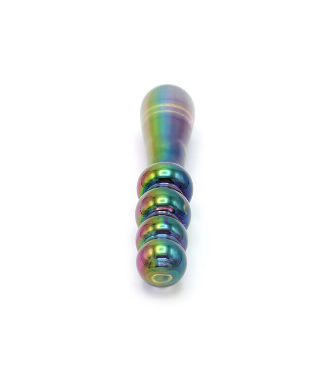 Kiotos Glass Rainbow Glass Dildo Beads - Handmade 18 cm for Intense Sensations