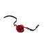 Kiotos Leather Adjustable Silicone Red Rose Mouth Gag with Vegan PVC Straps
