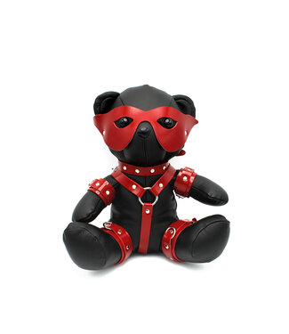 Kiotos Leather Eddy BDSM Teddy Red: Kinky Leather Bear for Naughty Fun and Cuddles