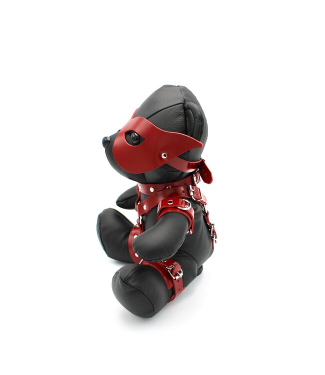 Kiotos Leather Eddy BDSM Teddy Red: Kinky Leather Bear for Naughty Fun and Cuddles
