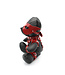 Kiotos Leather Eddy de Kinky Lederbeer in Rood – 30 cm Speelse BDSM Teddy voor Plezier