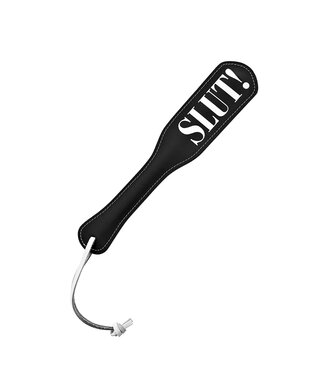 Kiotos Leather Kiotos Paddle SLUT! White - Luxury Leather BDSM Accessory