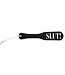 Kiotos Leather Kiotos Paddle SLUT! White - Luxury Leather BDSM Accessory