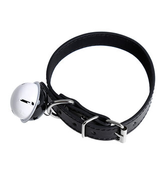 Kiotos Leather Elegant Black PU Leather Collar with Bell - Stylish & Sensual Accessory