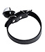 Kiotos Leather Elegant Black PU Leather Collar with Bell - Stylish & Sensual Accessory