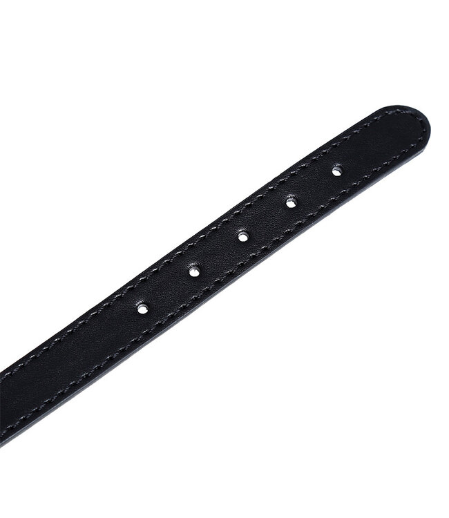 Kiotos Leather Elegant Black PU Leather Collar with Bell - Stylish & Sensual Accessory