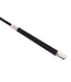 Kiotos Leather Elegant 51 cm Black PU Leather Whip with Silver Edge - Kiotos Leather
