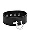 Kiotos Leather Premium Leren BDSM Halsband met Metalen Beugel en Verstelbare Drukknopen