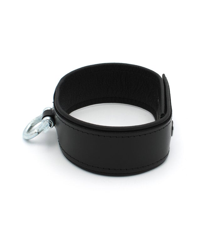 Kiotos Leather Adjustable Leather BDSM Collar with Metal Buckle & Press Studs