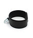 Kiotos Leather Verstellbares Leder-BDSM-Halsband mit Metallbügel und Druckknöpfen