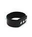 Kiotos Leather Premium Leren BDSM Halsband met Metalen Beugel en Verstelbare Drukknopen