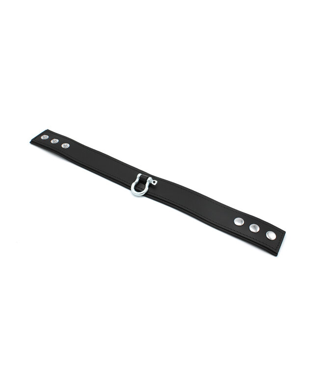Kiotos Leather Adjustable Leather BDSM Collar with Metal Buckle & Press Studs