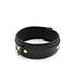 Kiotos Leather Luxueuze Zwarte Leren BDSM-Halsband met Gouden Accenten | Stijl & Sensatie
