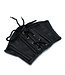 Kiotos Leather Stylish Black Leather Corset Collar with Adjustable Lace-Up Closure