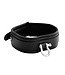 Kiotos Leather Schwarzes Leder-BDSM-Halsband mit Metallbügel – Kiotos Leather