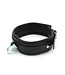 Kiotos Leather Schwarzes Leder-BDSM-Halsband mit Metallbügel – Kiotos Leather