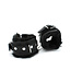 Kiotos Leather Schwarze Lederhandschellen mit weichem Komfort – Verstellbar & Elegant