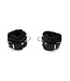Kiotos Leather Elegante Zwarte Leren Bondage Handboeien met Comfortabele Voering - Kiotos
