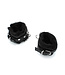 Kiotos Leather Elegante Zwarte Leren Bondage Handboeien met Comfortabele Voering - Kiotos