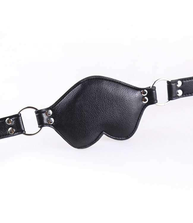 Kiotos Leather Big Lips Penis Gag - Adjustable BDSM Mouth Gag for Intense Pleasure