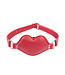 Kiotos Leather Big Lips Penis-Knebel Rot | Verstellbar für intensives BDSM-Spiel