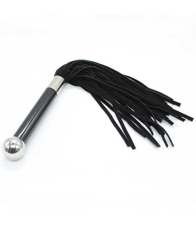 Kiotos Leather Kompakter roter Lederflogger 38 cm mit stabilem Griff für präzise Kontrolle