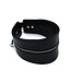 Kiotos Leather Stijlvolle Zwarte Leren Hoge Halsband met Rits voor Bondage en Rollenspellen