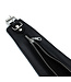 Kiotos Leather Stilvolles schwarzes Lederhalsband mit Reißverschluss – 53 cm lang