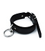 Kiotos Leather Adjustable Black Leather Collar with Large O-Ring - Durable & Stylish