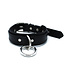 Kiotos Leather Verstelbare Zwarte Leren Halsband met O-Ring - Stijlvol & Robuust Design