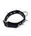 Kiotos Leather Verstelbare Zwarte Leren Halsband met Spikes & O-Ring | Perfect voor Feesten en Rollenspellen