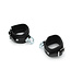Kiotos Leather Genuine Leather BDSM Handcuffs with Heavy Metal Braces - Adjustable & Durable